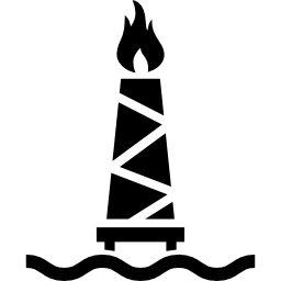 Oil mining fire icon