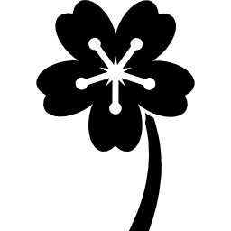 fiore e gambo icona