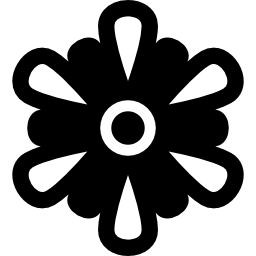Flower with rounded petals icon