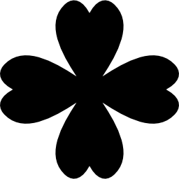 4 foglie di trifoglio icona