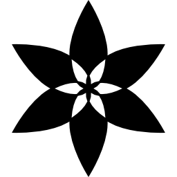 flor con pétalos alargados icono