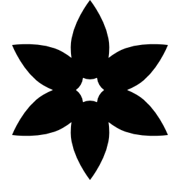 flor con pétalos alargados icono