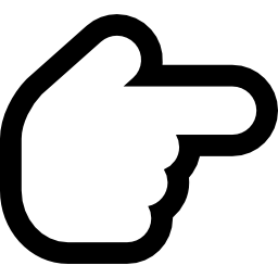 ręka skierowana w prawo ikona