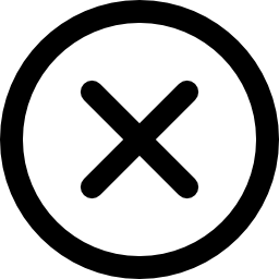 botón cancelar icono