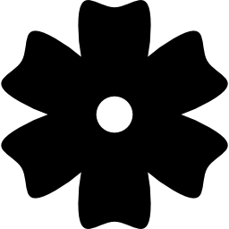 flor con pétalos redondeados icono