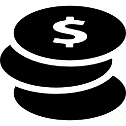 pila di monete del dollaro icona