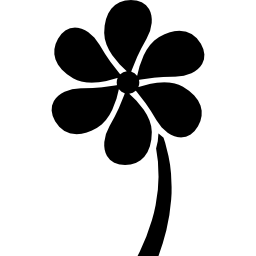 bloem met steel icoon