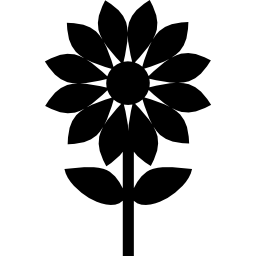bloem met steel icoon