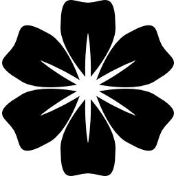 flor con pétalos redondeados icono