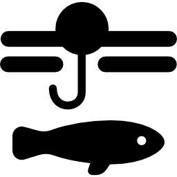 pescado y anzuelo icono
