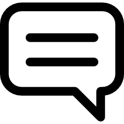 bulle de dialogue avec des lignes de texte Icône