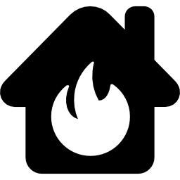 fuego en la casa icono