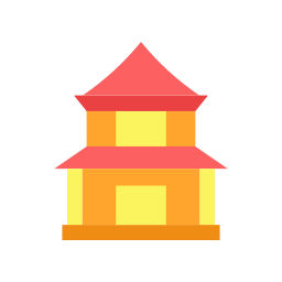 chiński dom ikona