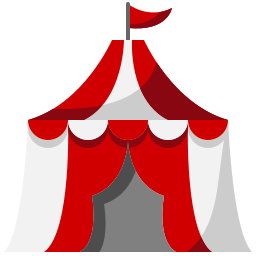 tenda da circo icona