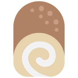 pastel de rollo icono