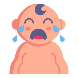 bambino che piange icona
