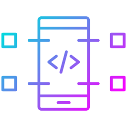 Mobile coding icon