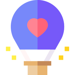 Hot air balloon icon