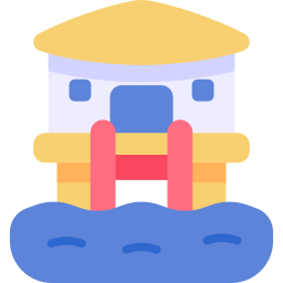 Beach hut icon