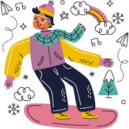 deporte de invierno sticker