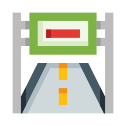 Road banner icon