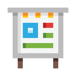Advertising stand icon