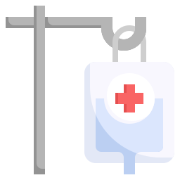 Intravenous saline drip icon