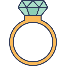 anillo de diamantes icono