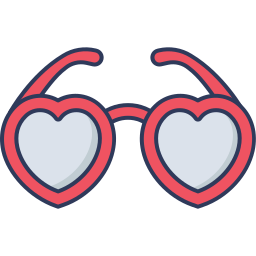 gafas de corazón icono