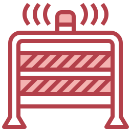 Traffic barrier icon