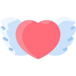 asas do coração Ícone