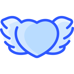 Heart wings icon