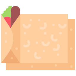 Pita bread icon