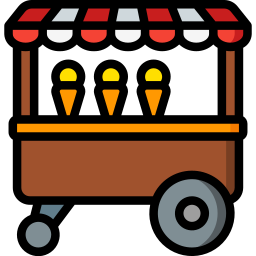 Ice cream cart icon