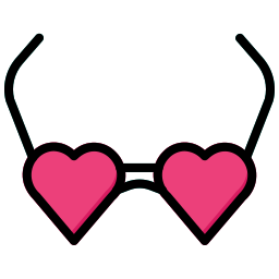 Óculos de coração Ícone