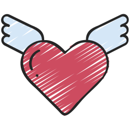 Heart wings icon