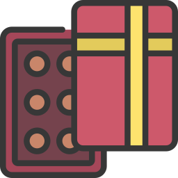 caja de bombones icono