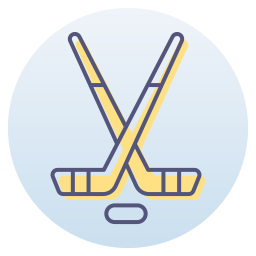 palos de hockey icono