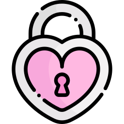 Heart shaped padlock icon