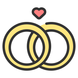 Wedding rings icon