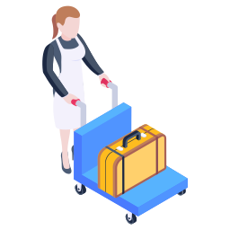 Luggage cart icon