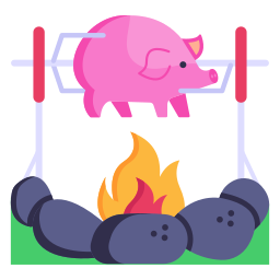 Roasted pig icon