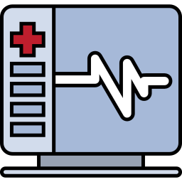 monitor de electrocardiograma icono