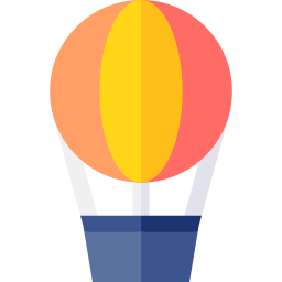 Hot air balloon icon