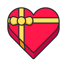 Heart box icon