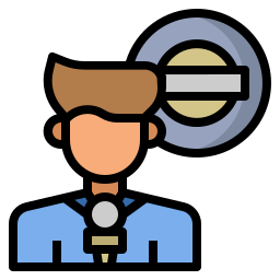 Male reporter icon