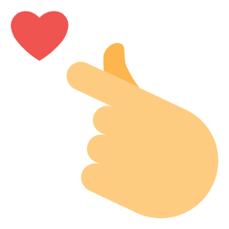 Hand heart icon