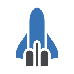 Space ship launch icon