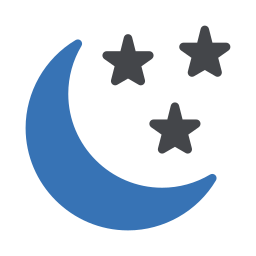 Moon and stars icon