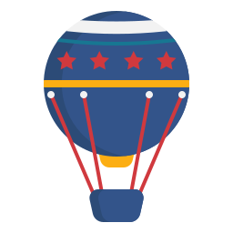 Hot air balloon icon